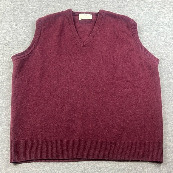 Vtg LORD JEFF Size XL 100% Virgin Australian Lambswool Sweater Vest USA Made - Picture 1 of 11